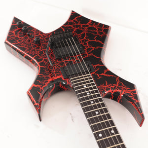 B.C. Rich Warlock Legacy with Floyd Rose Electric Guitar - Red Crackle
