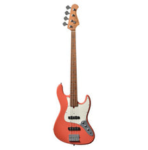Bacchus WJB-1DX RSM/M-FR Universe Series Roasted Maple Electric Bass, Fiesta Red