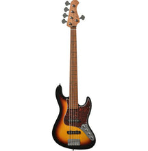 Bacchus WJB5-1DX-AC-RSM/M-3TS Universe Series Roasted Maple 5-String Electric Bass, 3 Tone Sunburst
