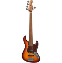 Bacchus WJB5-1DX-AC-RSM/M-CS Universe Series Roasted Maple 5-String Electric Bass, Cherry Sunburst