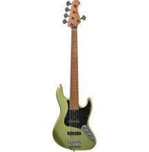 Bacchus WJB5-1DX-AC-RSM/M-FGRM Universe Series Roasted Maple 5-String Electric Bass, French Green Metallic