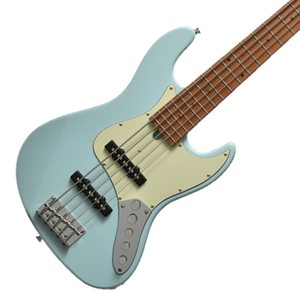 Bacchus WJB5-630-RSM/M-Act-PTL-SOB Universe Series Roasted Maple 5-String Electric Bass, Pastel Sonic Blue