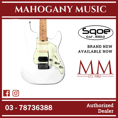 SQOE SEST800 HSS Roasted Maple Series Electric Guitar ( SEST / SEST-800 / ST 800 ) White