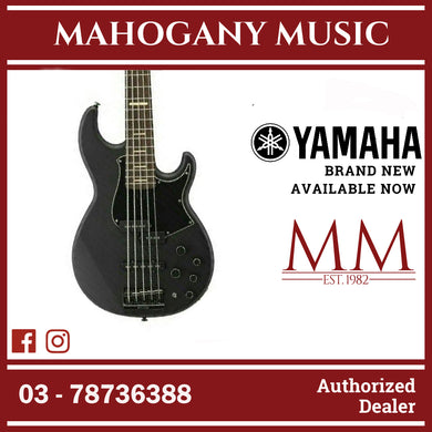 Yamaha BB735A Trans Matte Black 5 String Electric Bass Guitar