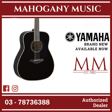 Yamaha FG Trans Dreadnought Black Acoustic Guitar