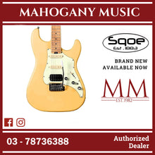 SQOE SEST800 HSS Roasted Maple Series Electric Guitar ( SEST / SEST-800 / ST 800 ) Yellow