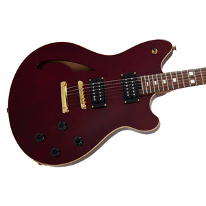 [PREORDER] EVH SA-126 Standard Semi-Hollowbody Electric Guitar, RW FB, Wine Red
