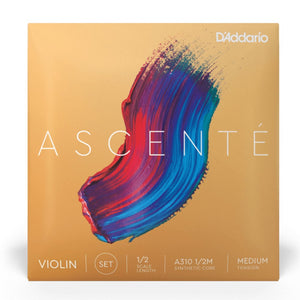 D’Addario A310 1/2M Ascente Violin String Set, 1/2 Scale, Medium Tension