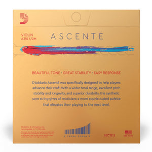 D’Addario A310 1/2M Ascente Violin String Set, 1/2 Scale, Medium Tension