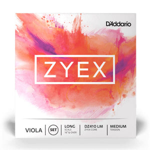 D'Addario DZ410 LM ZYEX Viola String Set, Long Scale, Medium Tension