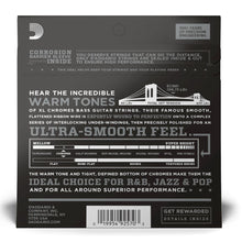 D’Addario ECB81 XL Chromes Electric Bass Strings, Regular Light, Long Scale, 45-100 Gauge