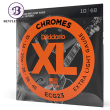 D’Addario ECG23 XL Chromes Flat Wound Electric Guitar Strings, Extra Light, 10-48 Gauge