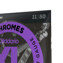D'Addario ECG24 XL Chromes Flat Wound Electric Guitar Strings, Jazz Light, 11-50 Gauge
