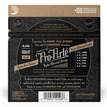 D’Addario EJ45 Pro-Arté Nylon Classical Guitar Strings, Normal Tension