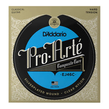 D'Addario EJ46C Pro-Arte Composite Core Classical Guitar Strings, Hard Tension
