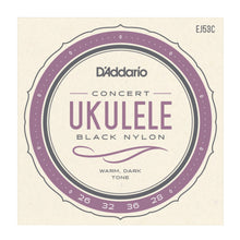 D'Addario EJ53C Pro-Arté Black Nylon Concert Ukulele Strings