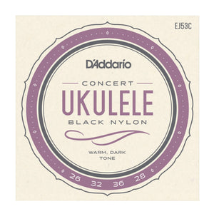 D'Addario EJ53C Pro-Arté Black Nylon Concert Ukulele Strings