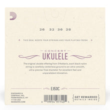 D'Addario EJ53C Pro-Arté Black Nylon Concert Ukulele Strings