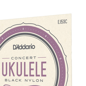 D'Addario EJ53C Pro-Arté Black Nylon Concert Ukulele Strings