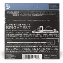 D'Addario EPS510 XL ProSteels Round Wound Electric Guitar Strings, Regular Light, 10-46 Gauge