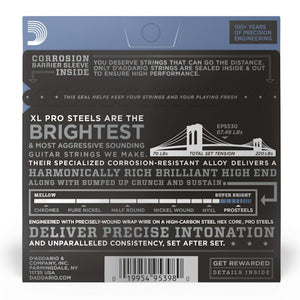 D'Addario EPS530 XL ProSteels Round Wound Electric Guitar Strings, Extra Super Light, 8-38 Gauge