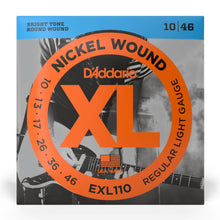 D'Addario EXL110 XL Nickel Wound Electric Guitar Strings, Regular Light, 10-46 Gauge