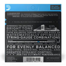 D'Addario EXL110BT XL Nickel Wound Electric Guitar Strings, Balanced Tension Regular Light, 10-46 Gauge