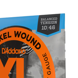 D'Addario EXL110BT XL Nickel Wound Electric Guitar Strings, Balanced Tension Regular Light, 10-46 Gauge