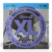 D’Addario EXL115 XL Nickel Wound Electric Guitar Strings, Medium, 11-49 Gauge