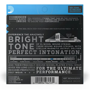 D'Addario EXL117 XL Nickel Wound Electric Guitar Strings, Medium Top/Extra-Heavy Bottom, 11-56 Gauge