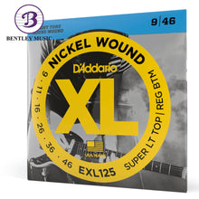 D’Addario EXL125 XL Nickel Wound Electric Guitar Strings, Super Light Top/ Regular Bottom, 9-46 Gauge