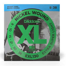 D'Addario EXL130 XL Nickel Wound Electric Guitar Strings, Extra Super Light, 8-38 Gauge