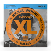 D’Addario EXL140 XL Nickel Wound Electric Guitar Strings, Light Top/Heavy Bottom, 10-52 Gauge