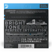 D’Addario EXL140 XL Nickel Wound Electric Guitar Strings, Light Top/Heavy Bottom, 10-52 Gauge