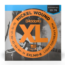 D'Addario EXL140-8 XL Nickel Wound 8-String Electric Guitar Strings, Light Top/Heavy Bottom, 10-74 Gauge