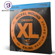 D’Addario EXL160 XL Nickel Wound Electric Bass Strings, Medium, Long Scale, 50-105 Gauge