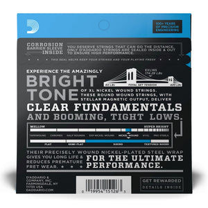 D’Addario EXL165 XL Nickel Wound Electric Bass Strings, Regular Light Top/Medium Bottom, Long Scale, 45-105 Gauge