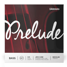 D'Addario J610 3/4M Prelude Bass String Set, 3/4 Scale, Medium Tension