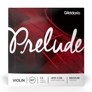 D’Addario J810 1/2M Prelude Violin String Set, 1/2 Scale, Medium Tension