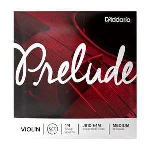 D’Addario J810 1/4M Prelude Violin String Set,1/4 Scale, Medium Tension