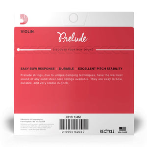 D’Addario J810 1/4M Prelude Violin String Set,1/4 Scale, Medium Tension