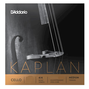 D'Addario KS512 4/4M Kaplan Cello Single D String, 4/4 Scale, Medium Tension
