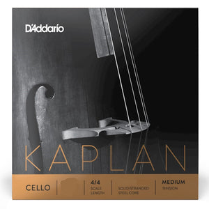 D'Addario KS512 4/4M Kaplan Cello Single D String, 4/4 Scale, Medium Tension