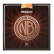 D’Addario NB1256 Nickel Bronze Acoustic Guitar Strings, Light Top / Medium Bottom, 12-56 Gauge