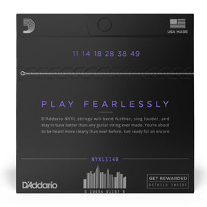 D’Addario NYXL1149 NYXL Nickel Wound Electric Guitar Strings, Medium, 11-49 Gauge