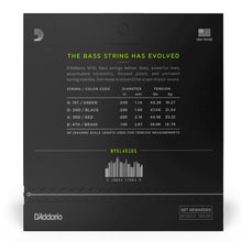 D’Addario NYXL45105 NYXL Electric Bass Strings, Light Top / Medium Bottom, Long Scale, 45-105 Gauge