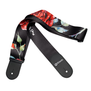 DiMarzio DD3146 Polyphia Signature Standard Floral Muse Strap, Black