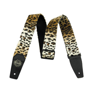 DiMarzio DD3310CH Faux Fur Guitar Strap, Cheetah