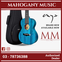 Enya EUS-25D 21 Inch Soprano Ukulele, Solid Mahogany Top with Gig Bag ( ENY-EUS25D / EUS25D / 21" ) Blue