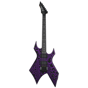 B.C. Rich Warlock Legacy with Floyd Rose Electric Guitar - Purple Crackle